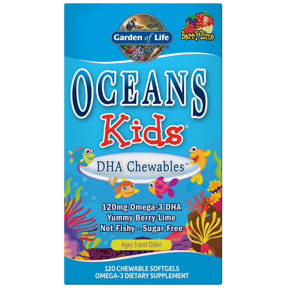 Omega oceans kids DHA chewables 120 gélules JARDIN DE LA VIE