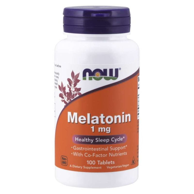 Mélatonine 1 MG et Niacine et Magnésium et Vitamine B6 NOW FOODS 100 comprimés