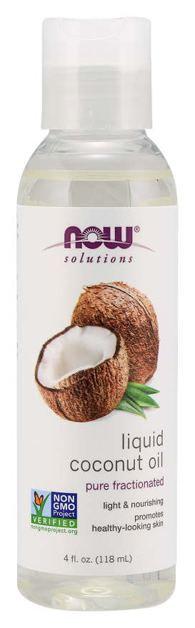 Huile de noix de coco huile de noix de coco liquide 118 ml NOW FOODS SOLUTIONS