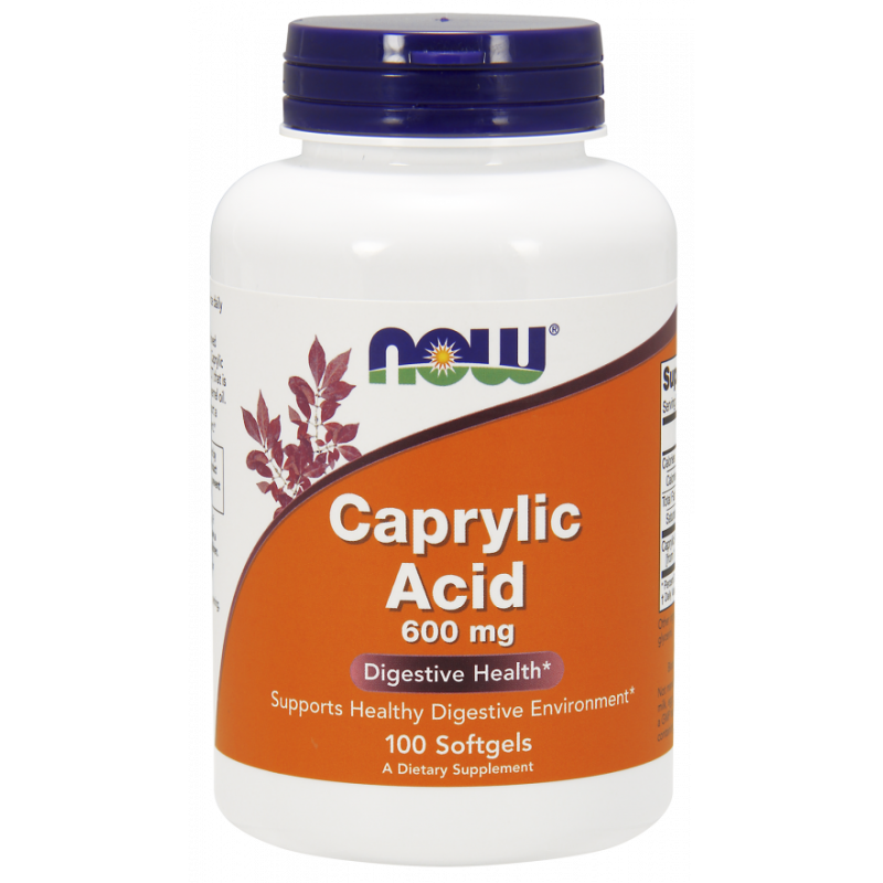 Acide caprylique 600 MG 100 gélules NOW FOODS