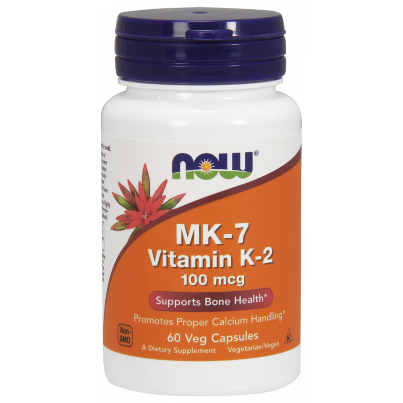Vitamine K2 MK7 100 mcg 60 gélules NOW FOODS