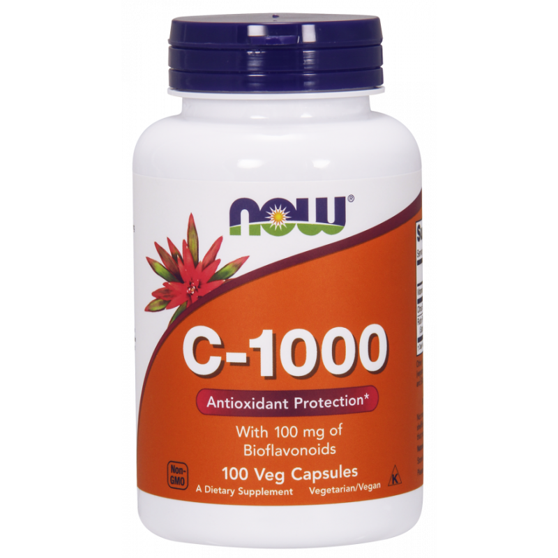 Vitamine C 1000 MG avec bioflavonoïdes 100 gélules NOW FOODS