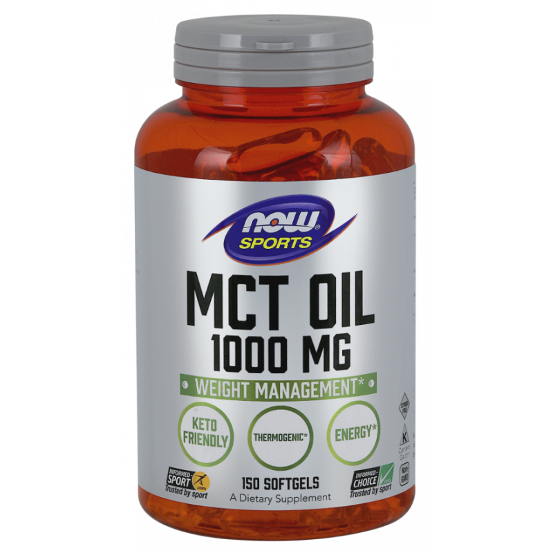 Huile MCT Huile MCT 1000 MG 150 gélules NOW FOODS