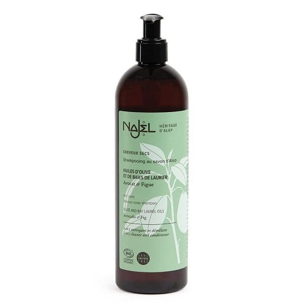 Shampoing d'Alep avec après-shampooing 2en1 cheveux gras 500 ml NAJEL