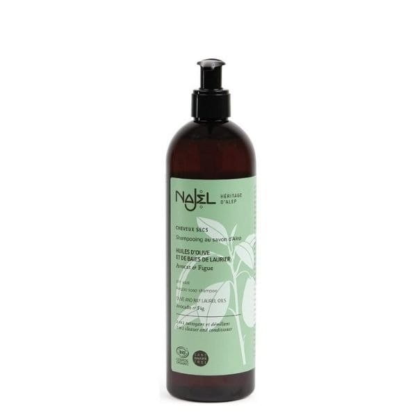 Shampoing 2en1 pour cheveux secs avec après-shampooing et savon d'Alep NAJEL