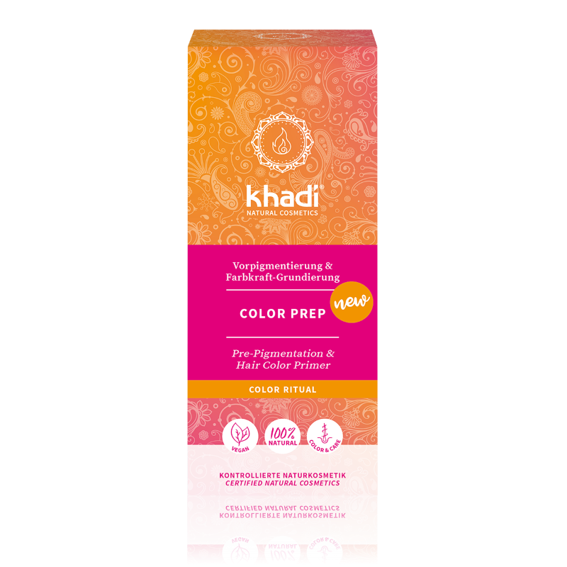 Color prep - base à base de plantes pour la coloration des cheveux KHADI en deux étapes