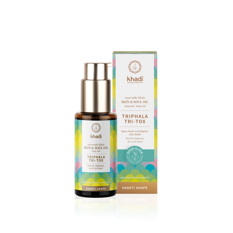 Huile de massage lymphatique ayurvédique - Triphala tri - tox - forme shakti KHADI