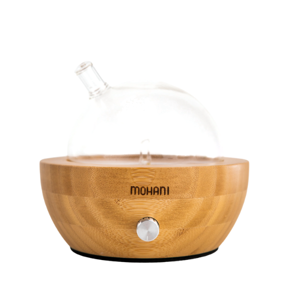 Diffuseur nébuliseur d'huiles essentielles - boule de verre bambou MOHANI