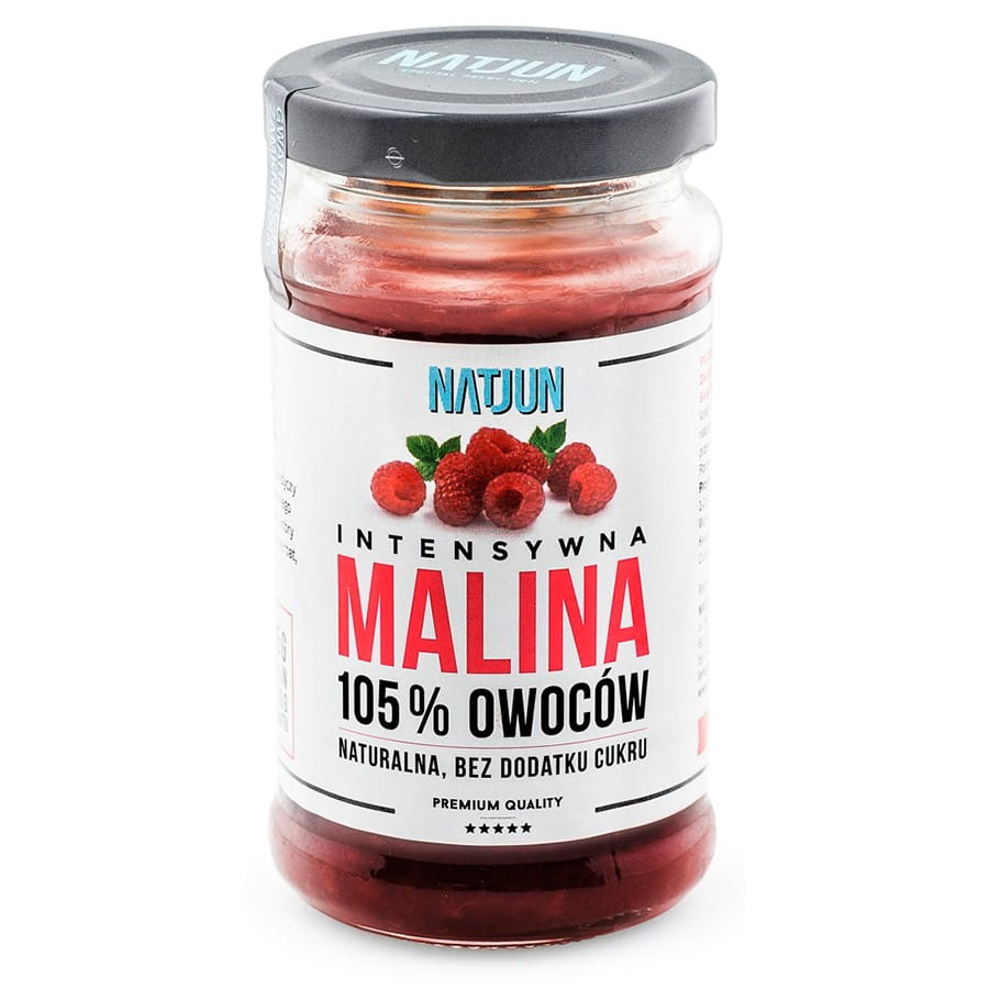 Confiture de framboises sans sucre ajouté 125% fruits 240g NATJUN