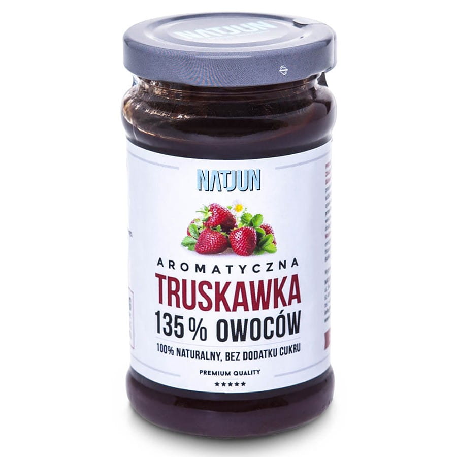Confiture de fraise sans sucre ajouté 135% fruit 250g NATJUN