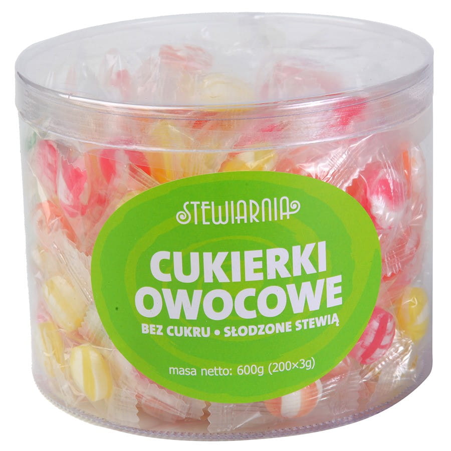 Bonbons aux fruits sans sucre 600g (environ 200 pcs.)