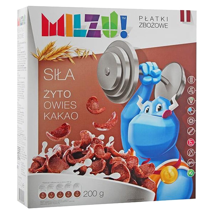 Seigle - flocons de cacao d'avoine pour les enfants - force 200g MILZU
