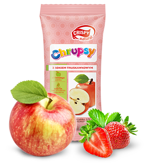 Cubes de pomme au jus de fraise naturel 12g CRISPY
