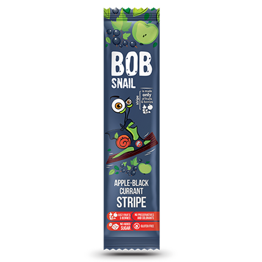 Snack Stripe pomme - cassis 14g BOB SNAIL