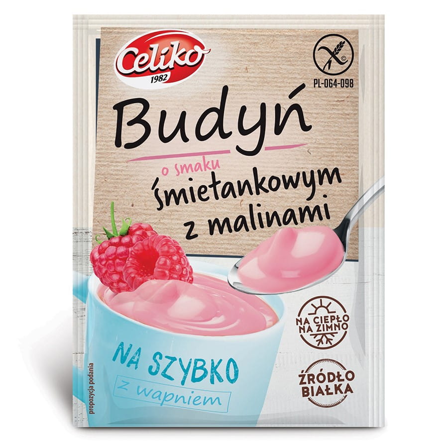 Crème au lait rapide aux framboises sans gluten 37g CELIKO