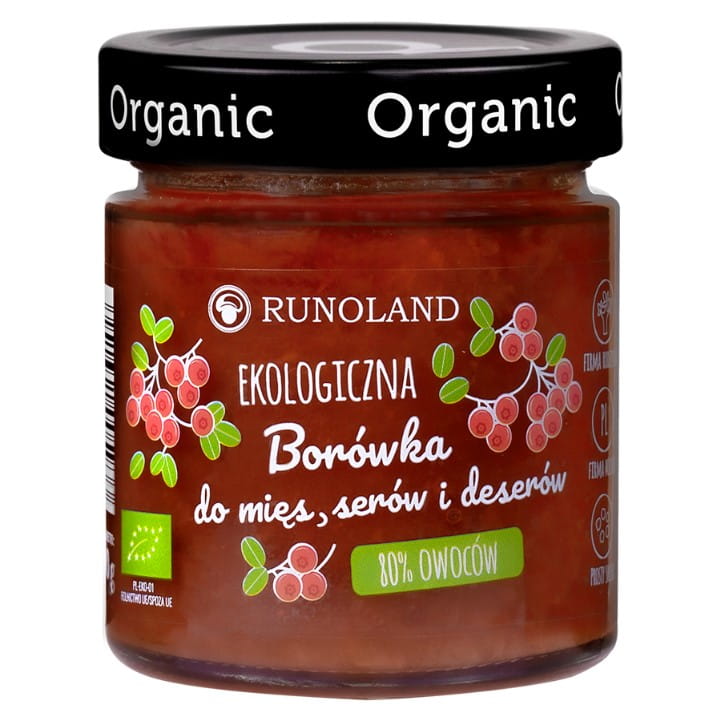 Myrtille 80% fruit pour viandes, fromages et desserts BIO 200g RUNOLAND