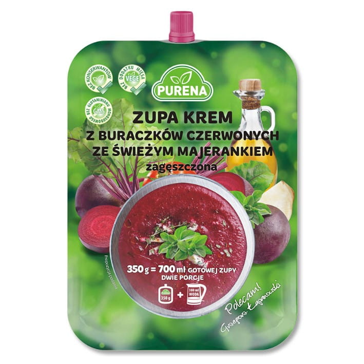 Crème de betterave à la marjolaine fraîche, épaissie 350g PURENA
