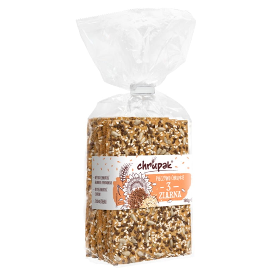 Pain croustillant, 3 céréales, 180g CHRUPAK