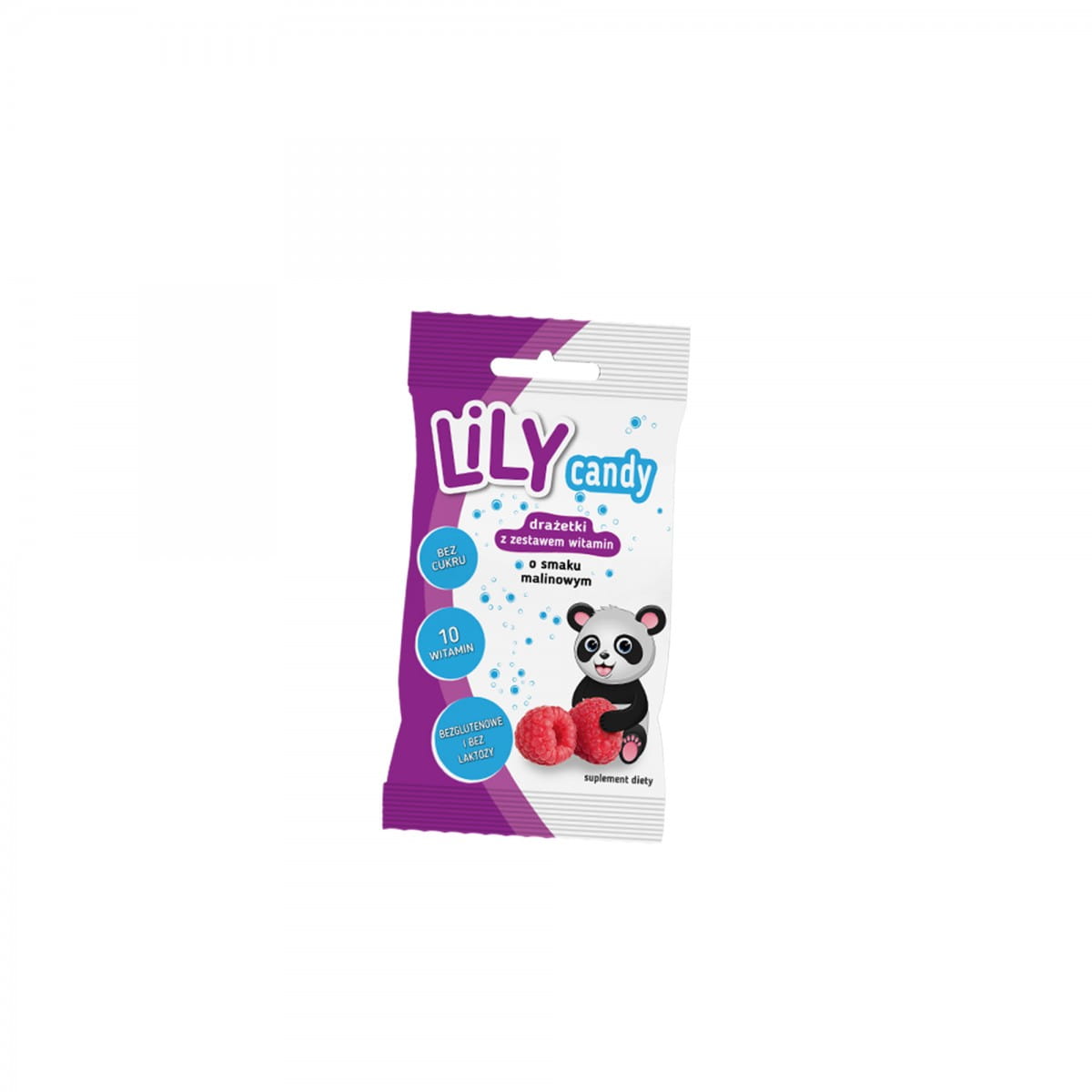 Dragées avec un coffret vitaminé, saveur framboise 40 g - LILY CANDY