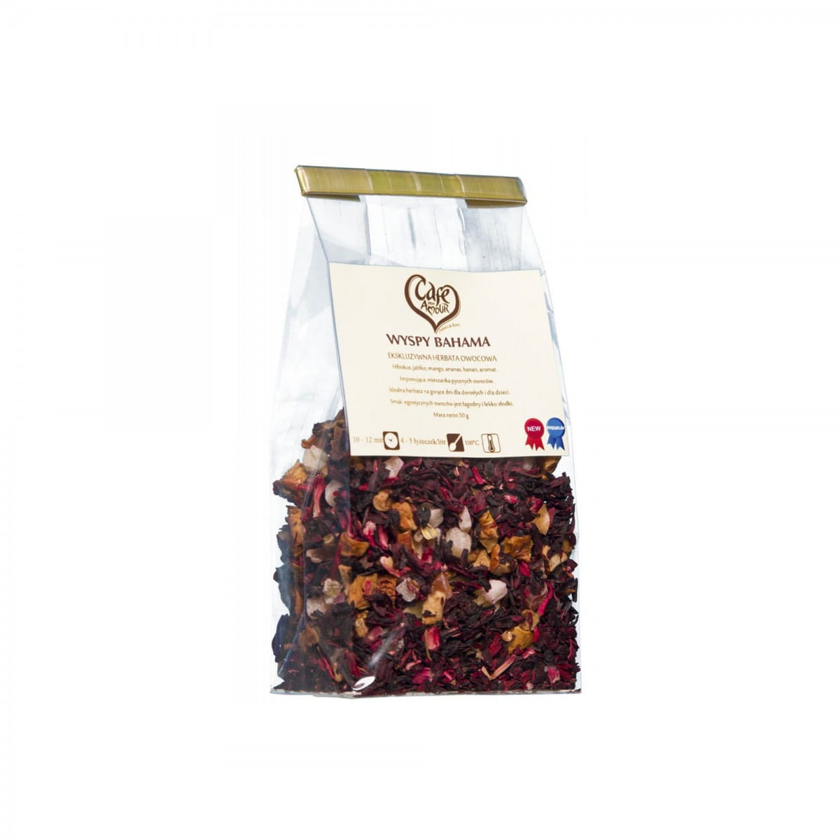 Thé aux feuilles de fruits des îles Bahama 50 g CAFE AMOUR