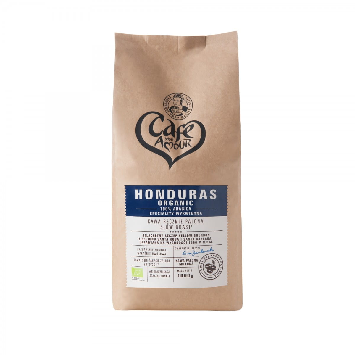 Café en grains torréfié à la main 100% arabica honduras BIO 1 kg CAFE AMOUR