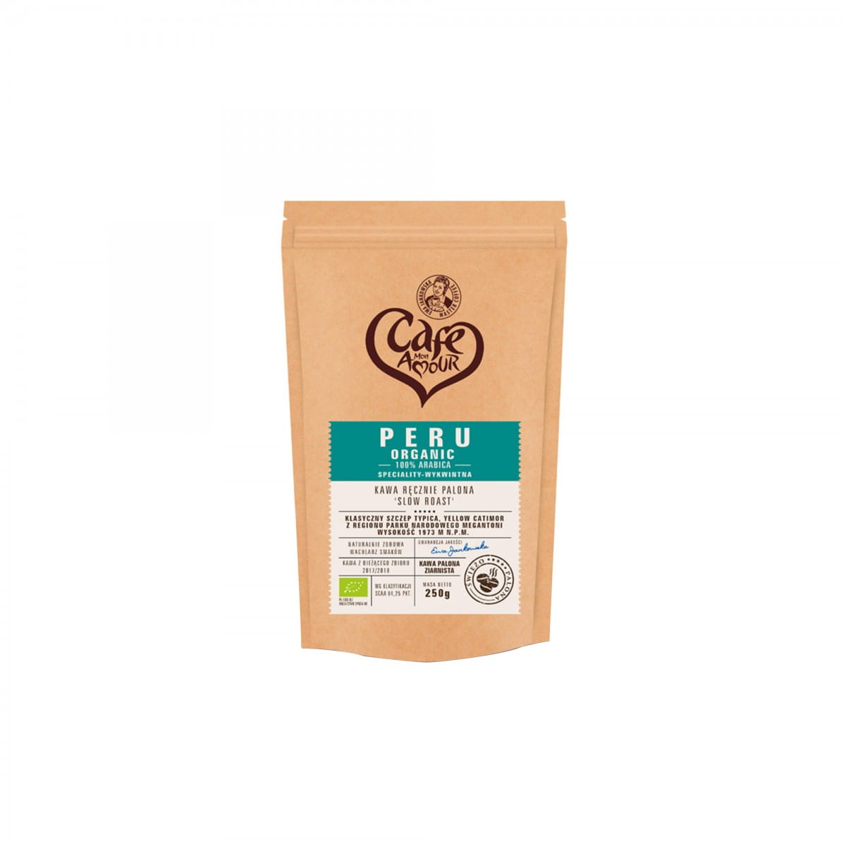 Café en grains torréfié 250g CAFE AMOUR pérou