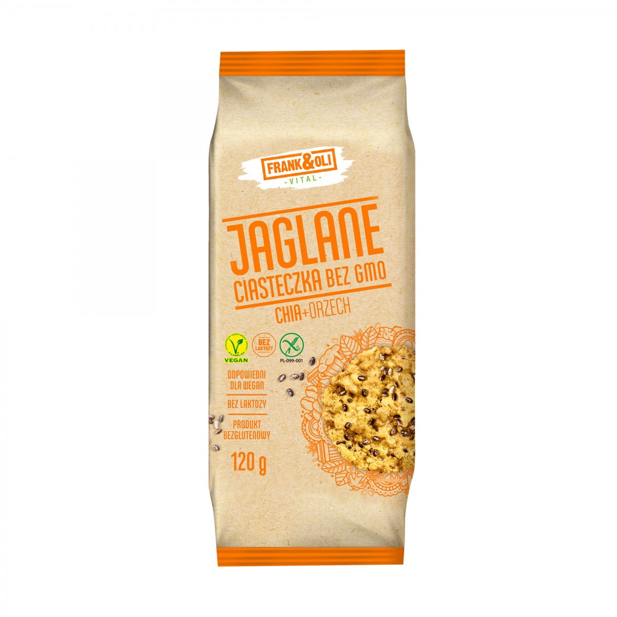 Biscuits millet aux noix + chia sans OGM 120 g