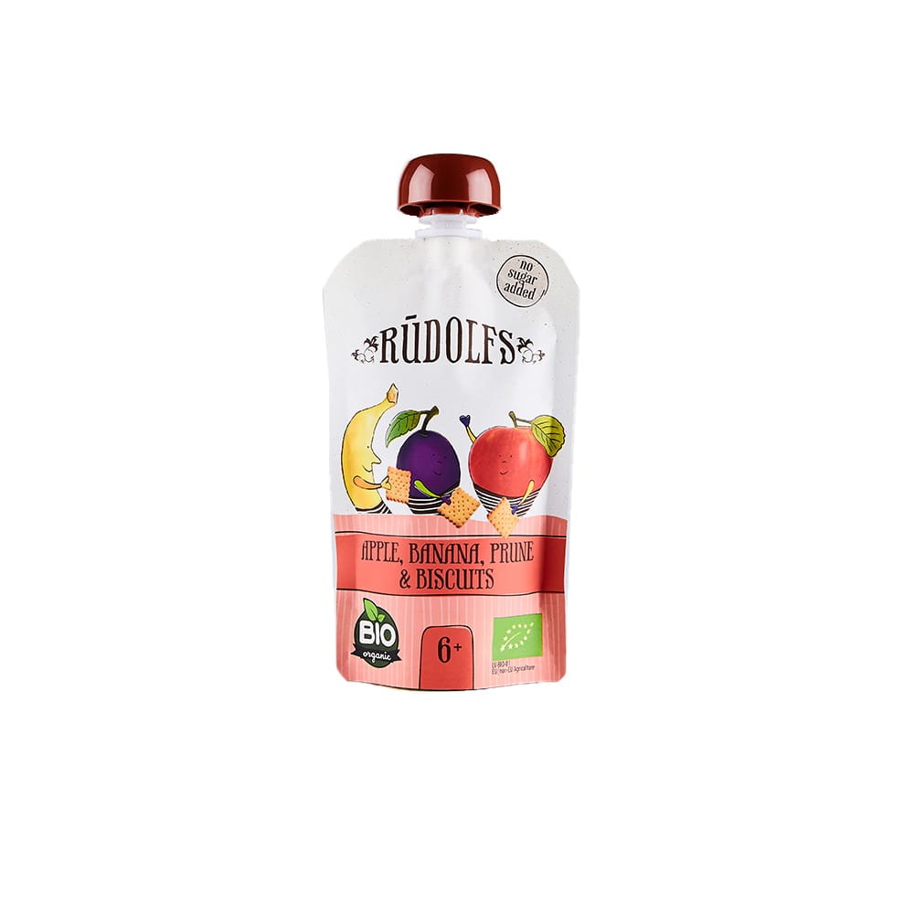 Mousse de fruits : biscuits pomme, banane, prune et BIO 110 g