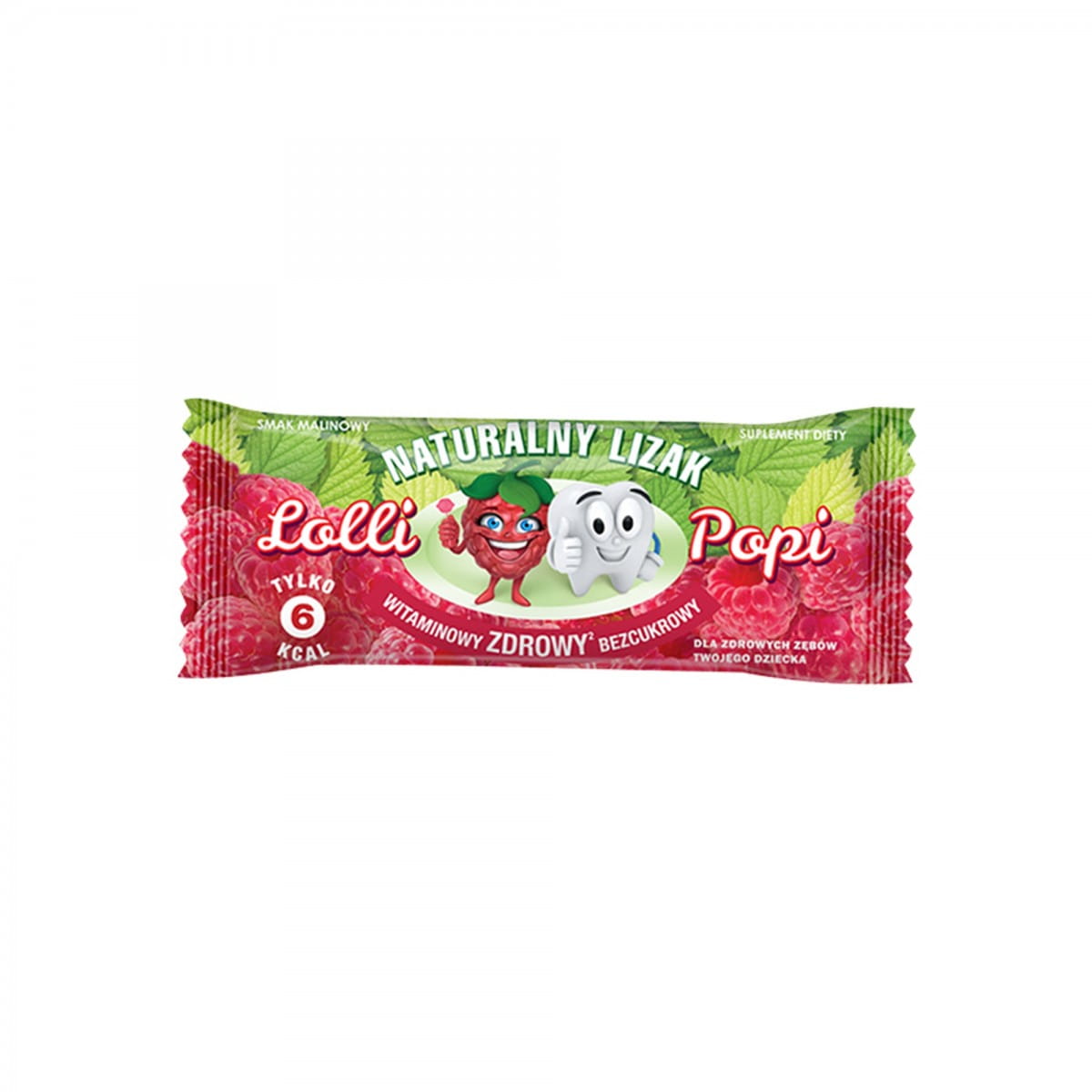 Sucette naturelle sans sucre, framboise 6 g