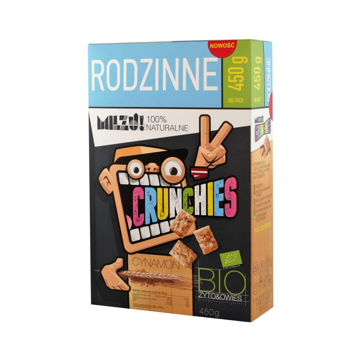 Croquants seigle et avoine cannelle BIO 450 g MILZU