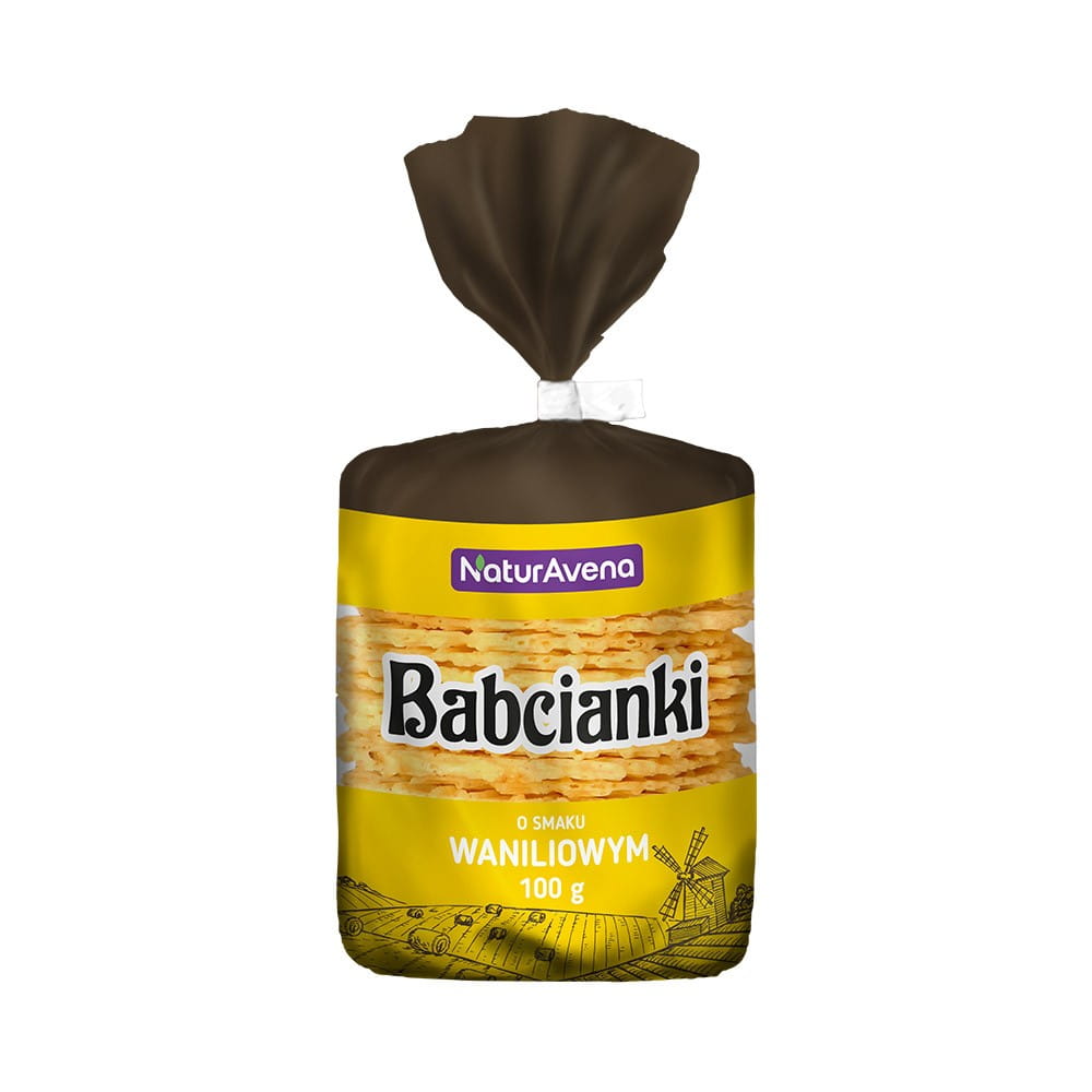 Gaufrettes sans matière grasse et sans colorants, vanille 100 g NATURAVENA