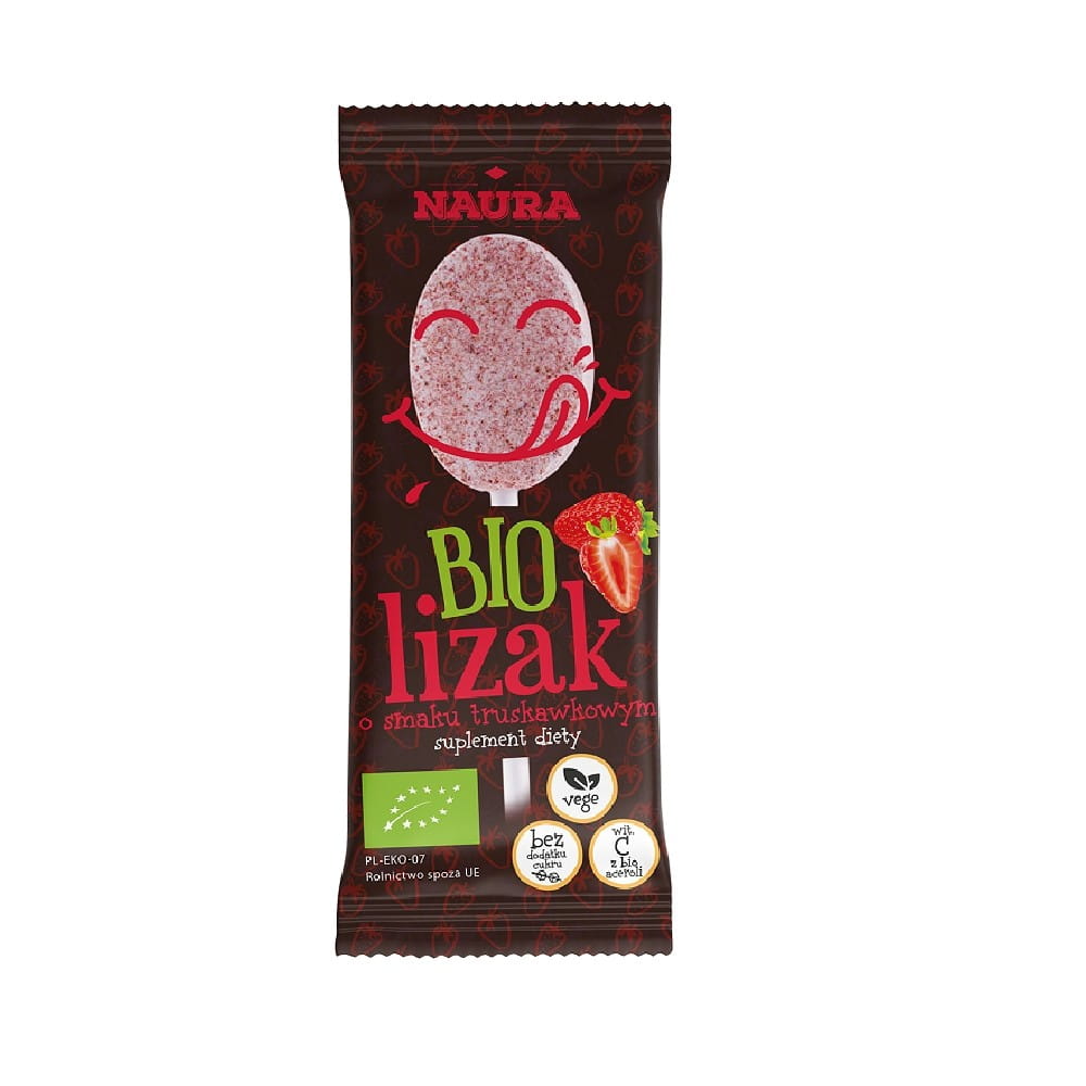 Sucette poudre aromatisée fraise BIO 6 g NAURA
