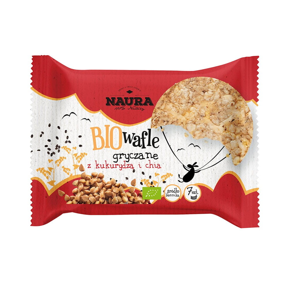Gaufrettes de sarrasin au maïs et chia BIO 27 g NAURA
