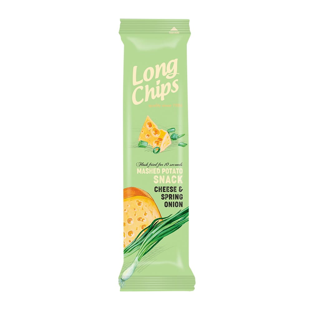 Chips de pommes de terre au fromage et à l'oignon 75 g - CHIPS LONGUES