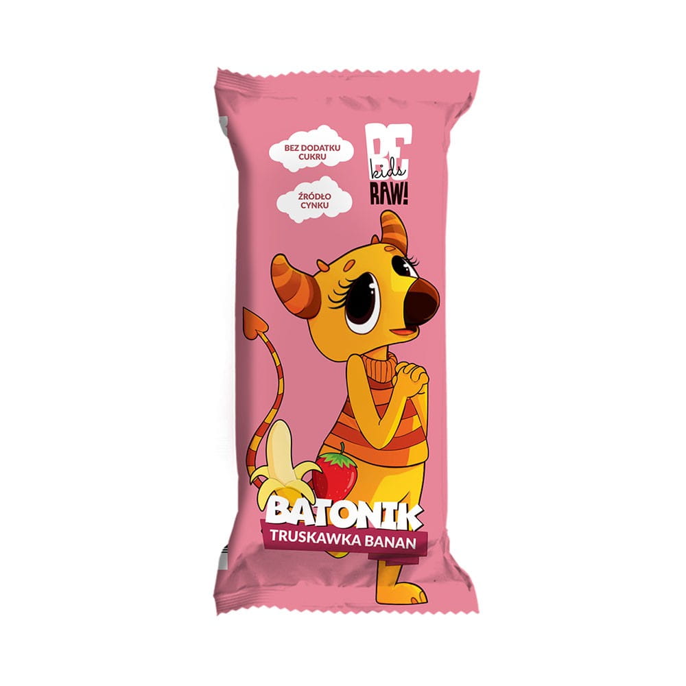 Une barre sans sucre ajouté, fraise, banane, 25 g