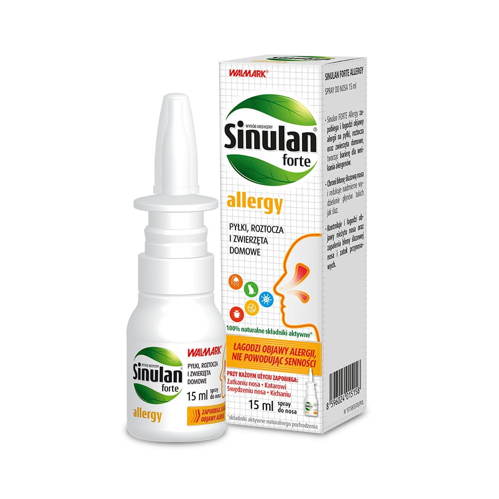 Le spray nasal Sinulan soulage les symptômes d'allergie 15 ml