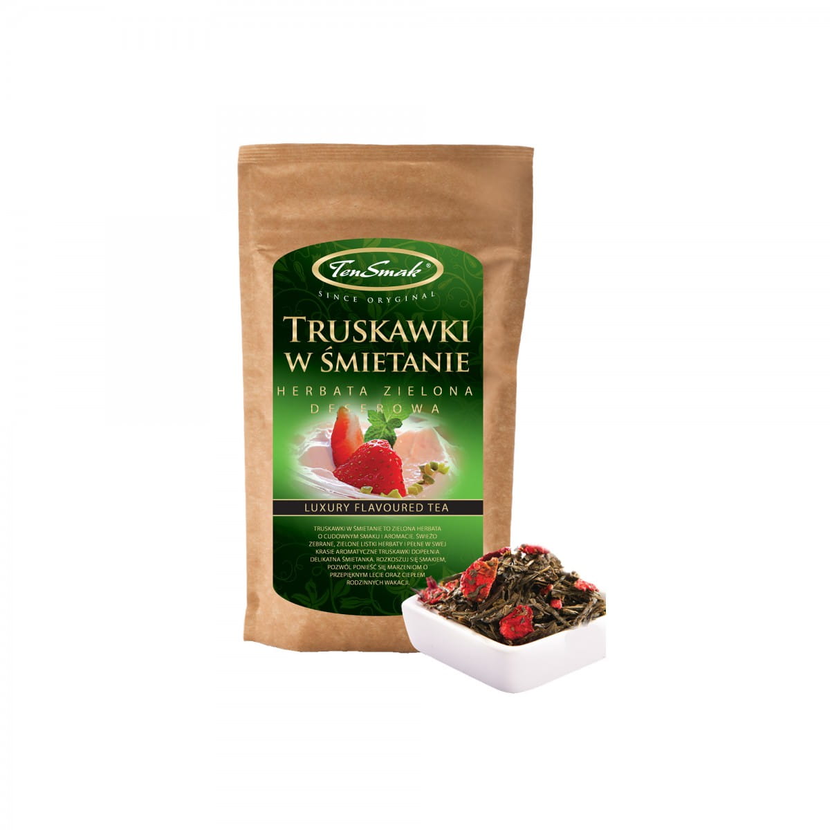 Thé vert dessert - fraises à la crème 40 g CE GOÛT