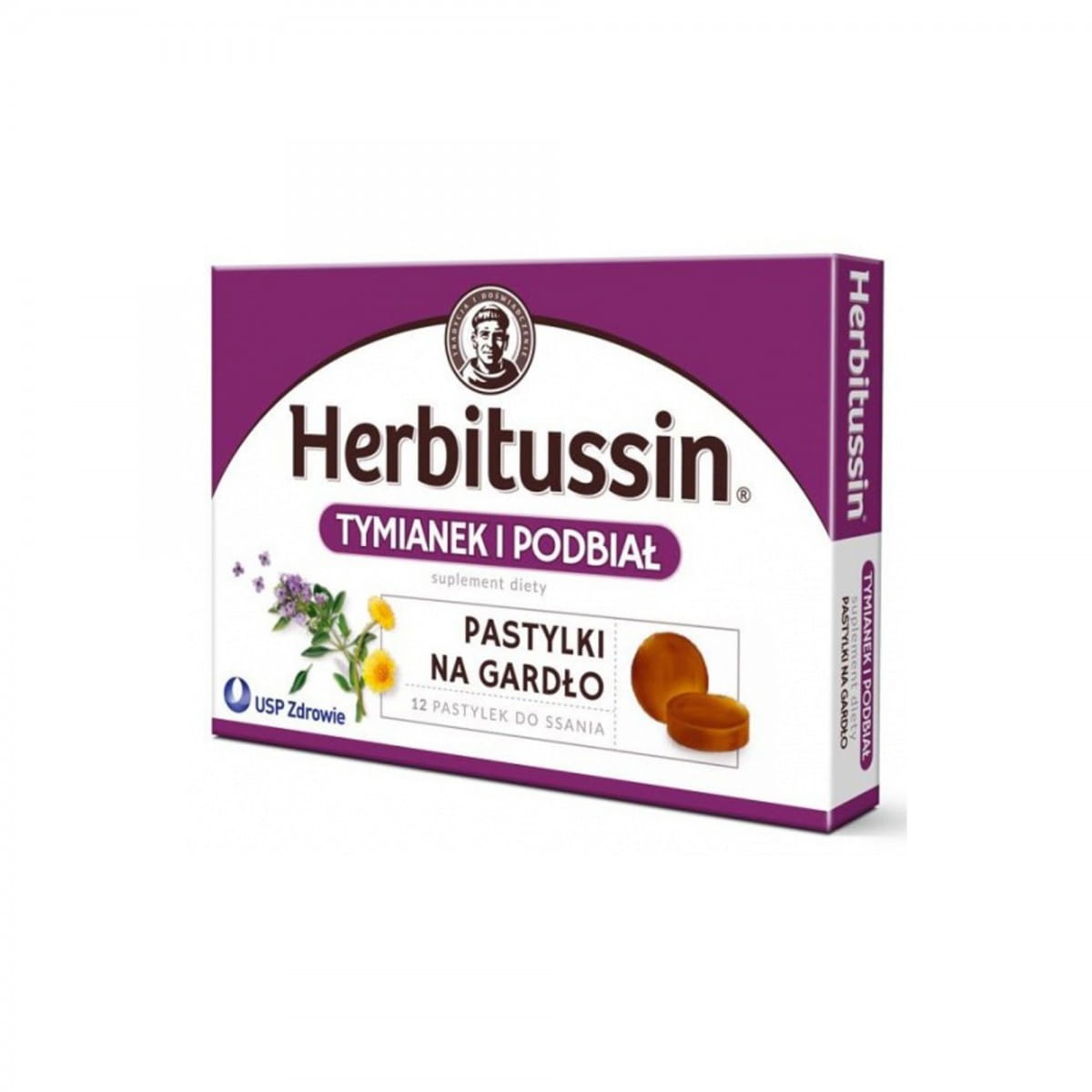 Thym et tussilage sur la gorge 12 comprimés HERBITUSSIN