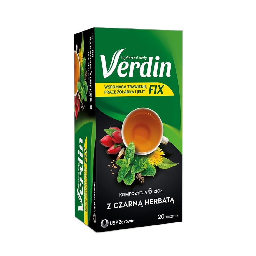 Fixer les herbes au thé noir 20 sachets VERDIN