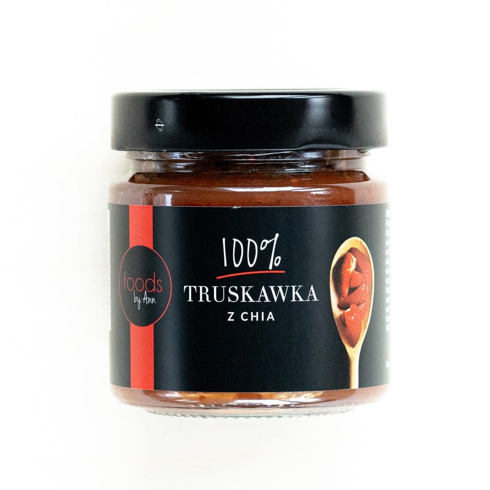 Confiture de fraises aux graines de chia 200 g - FOODS BY ANN
