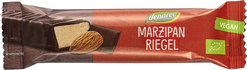 Tablette de massepain enrobée de chocolat noir BIO 40 g DENNREE