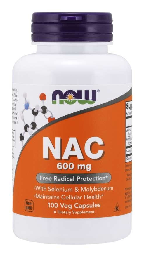 NAC n - acétyl cystéine 600mg 100 vcaps. MAINTENANT ALIMENTS