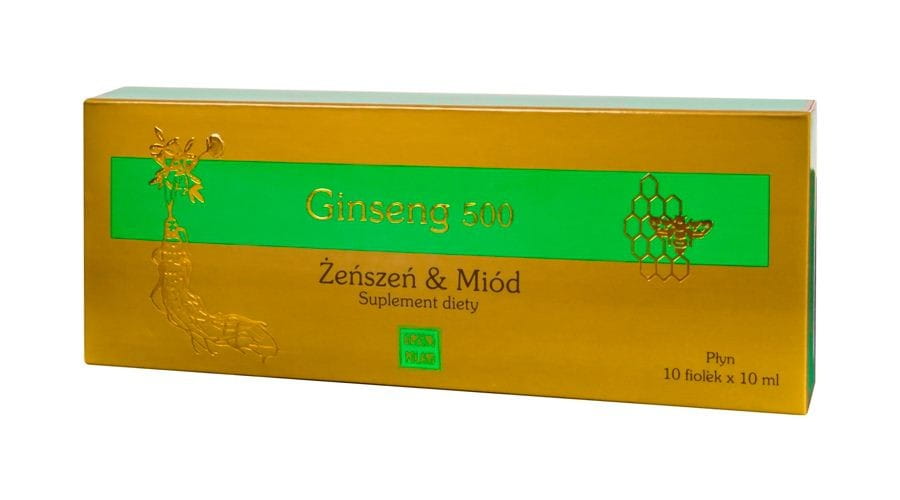 Ginseng 500 ginseng + miel 10 ampoules de 10 ml (vert) GINSENG