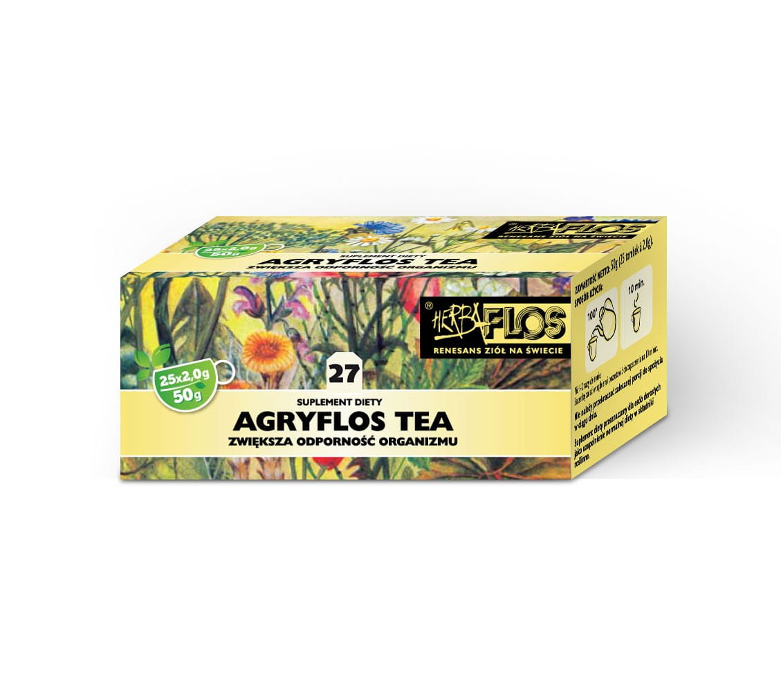 27 thé agriflos fix 25 x 2g - immunité de l'organisme herba - FLOS