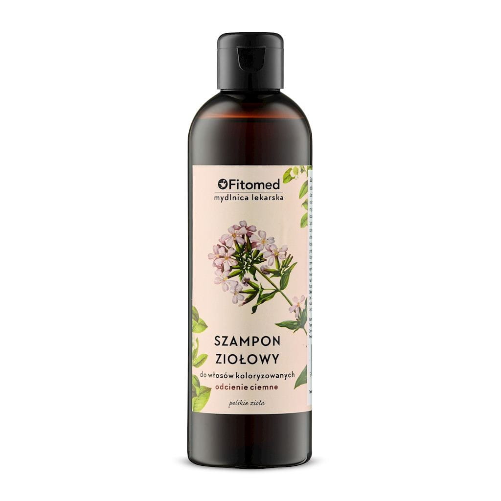 Shampooing aux herbes pour cheveux colorés - foncé 250 ml FITOMED