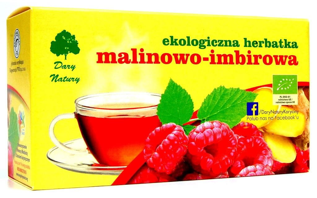 Thé BIO à la framboise et au gingembre (20 x 3 g) - CADEAUX DE LA NATURE