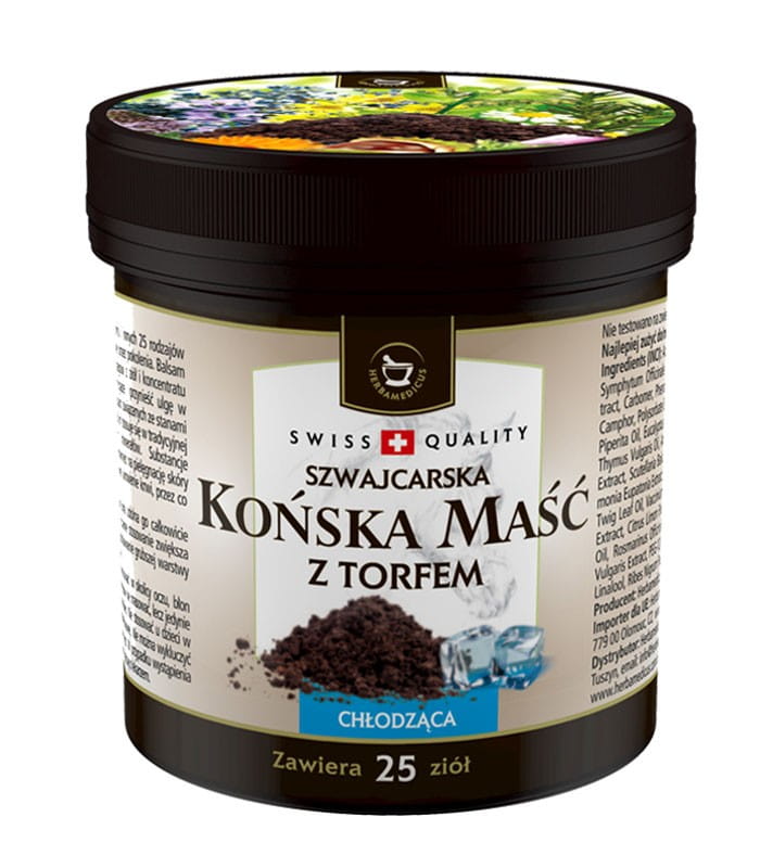 Baume de cheval avec tourbe rafraîchissante 225ml (Suisse) HERBAMEDICUS
