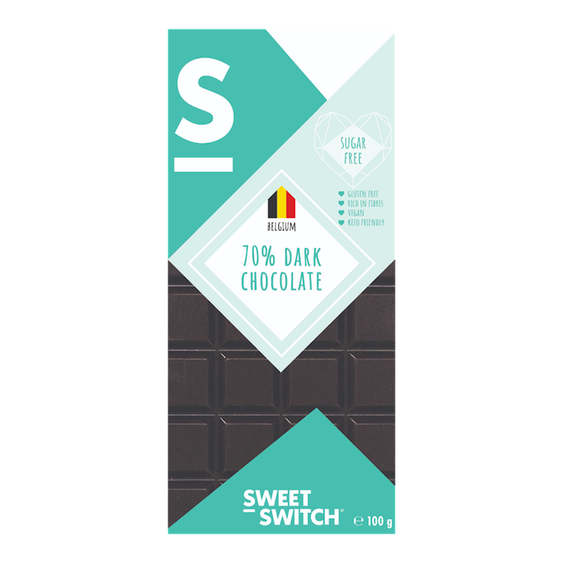Chocolat amer aux amandes et fleur de sel sans sucre ajouté 100g SWEET SWITCH
