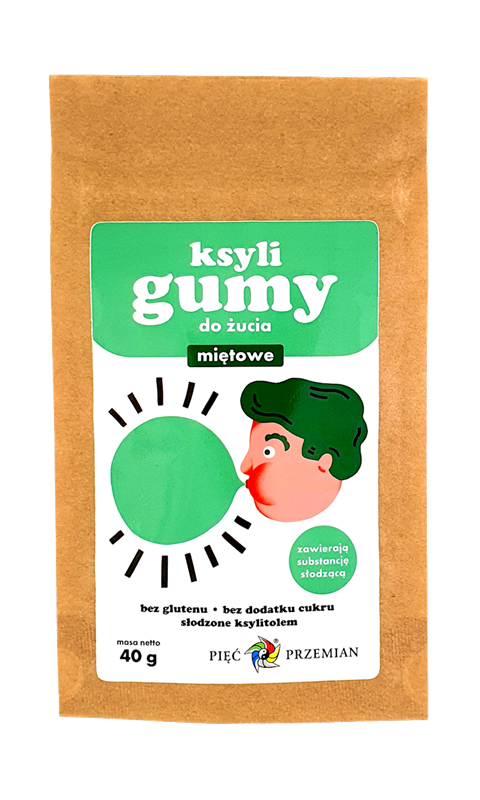 Xyligums à la menthe à mâcher sans sucre 40g CINQ CHANGEMENTS