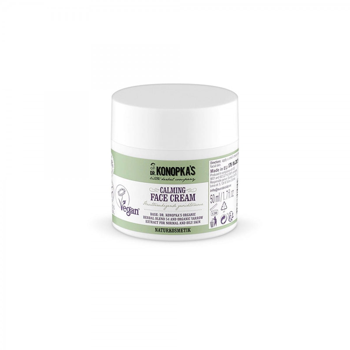 Crème visage apaisante pour peaux normales 50 ml